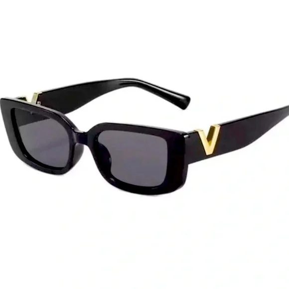 Anthro V Sunglasses black w/ V on the sides